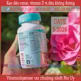  Kẹo dẻo canxi + vitamin D Vitaminbjørner vị dâu tây 