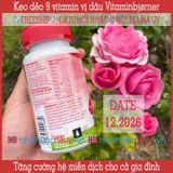  Kẹo gấu vitamin Vitaminbjørner vị dâu 