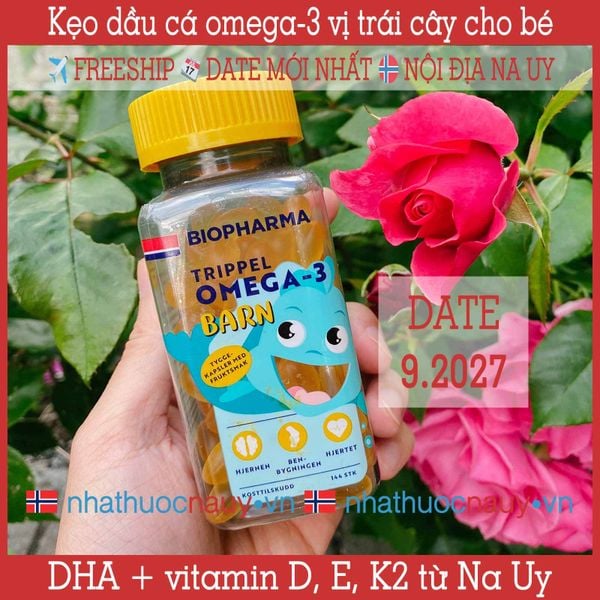Biopharma Trippel Omega-3 Barn | Dầu cá omega-3 Na Uy dành cho trẻ em