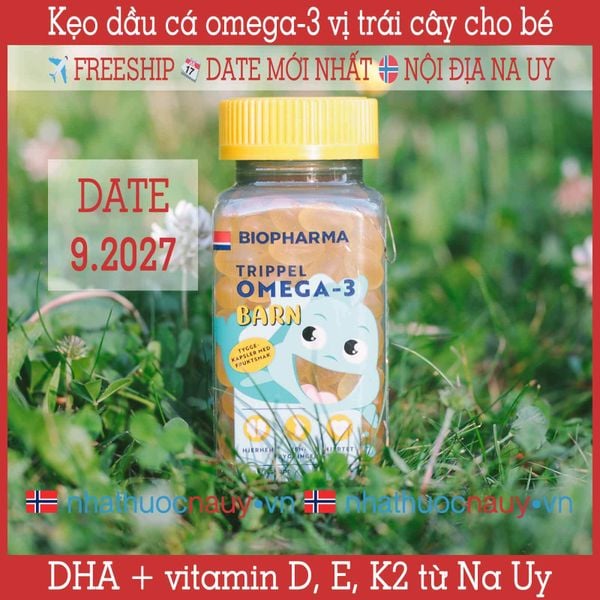 Biopharma Trippel Omega-3 Barn | Dầu cá omega-3 Na Uy dành cho trẻ em