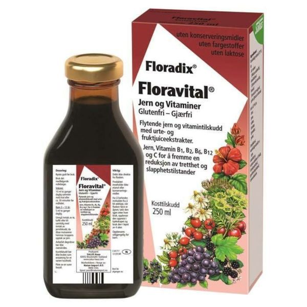  Floradix Jern og Vitaminer 250 ml 