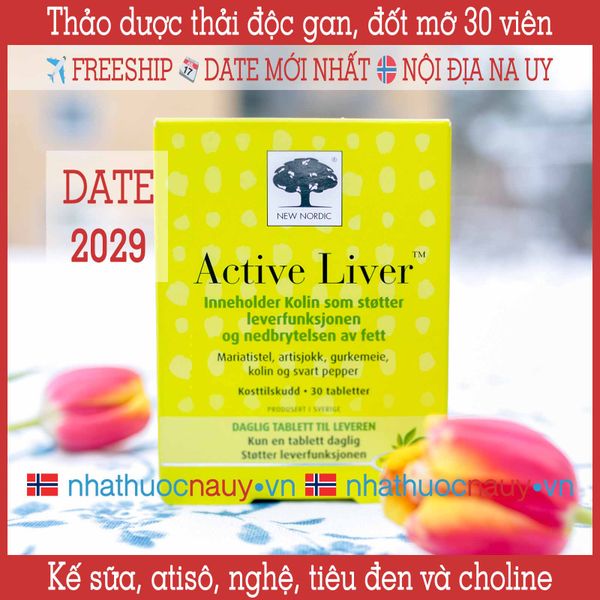 Active Liver | Thảo dược thải độc, tái gạo gan, đốt mỡ từ Thụy Điển