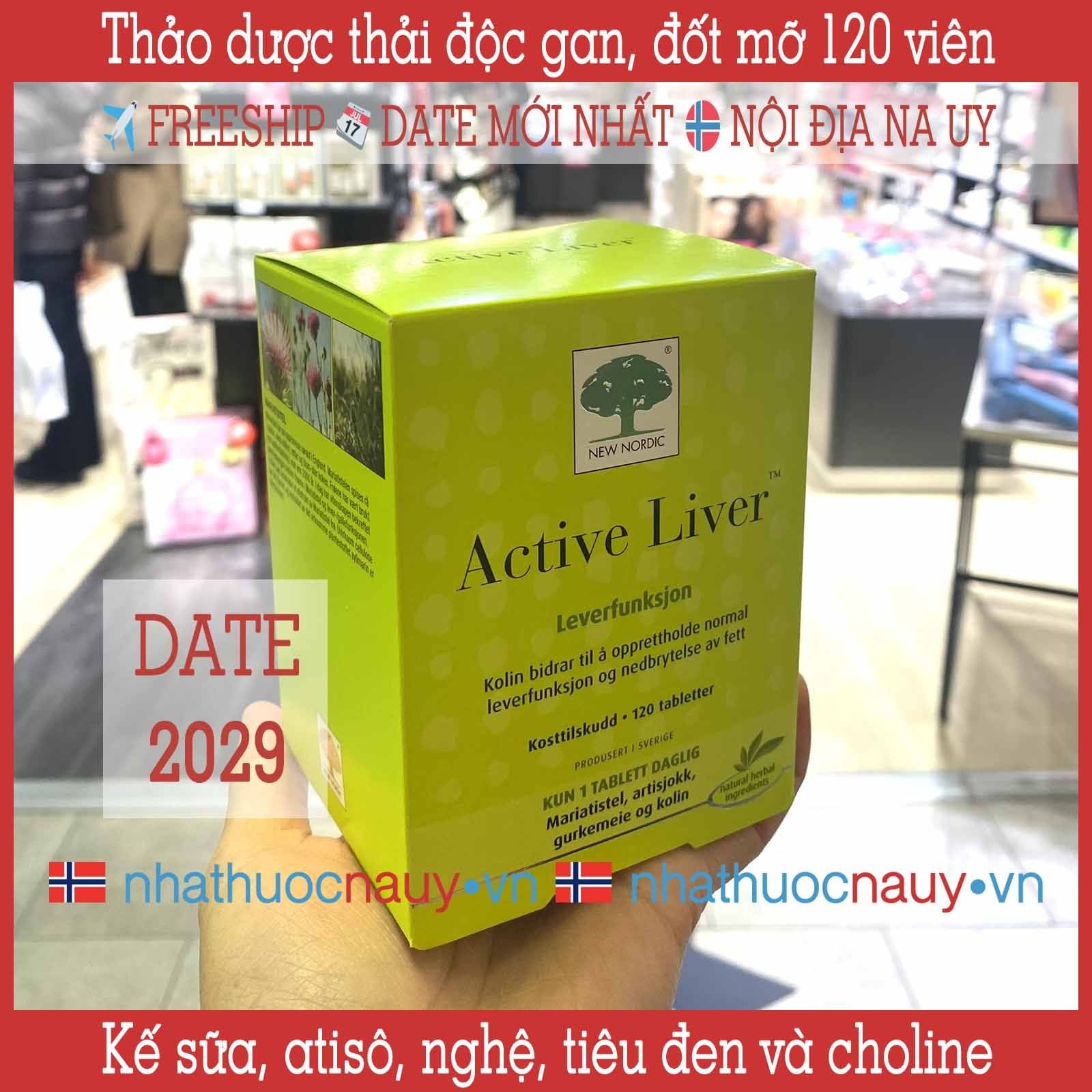  Viên uống thảo dược thải độc gan Active Liver 120 viên 