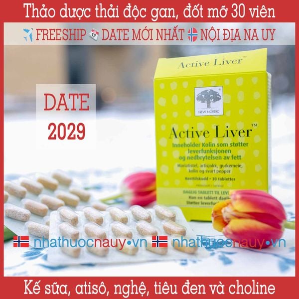 Active Liver | Thảo dược thải độc, tái gạo gan, đốt mỡ từ Thụy Điển