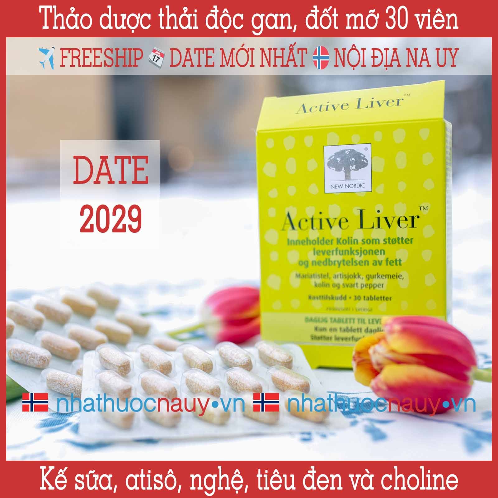  Viên uống thảo dược thải độc gan Active Liver 30 viên 