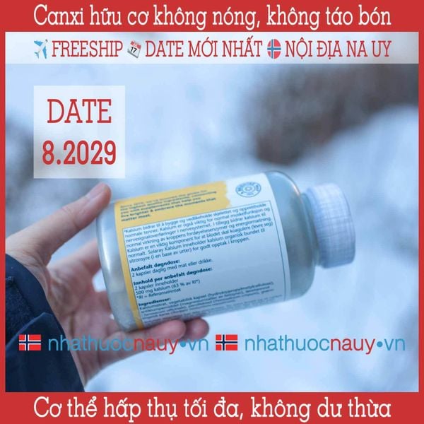  Canxi hữu cơ Solaray Kalsium 