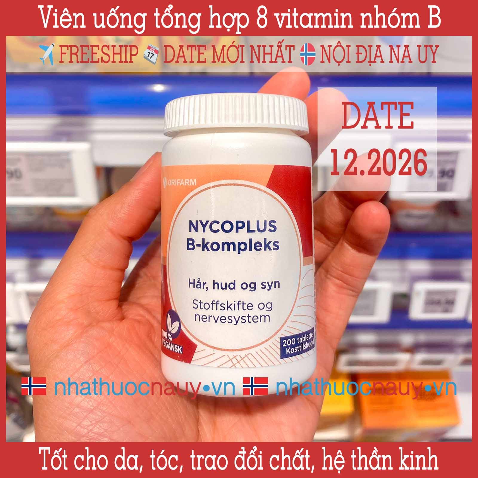  Viên uống 8 vitamin nhóm B | Nycoplus B-kompleks 