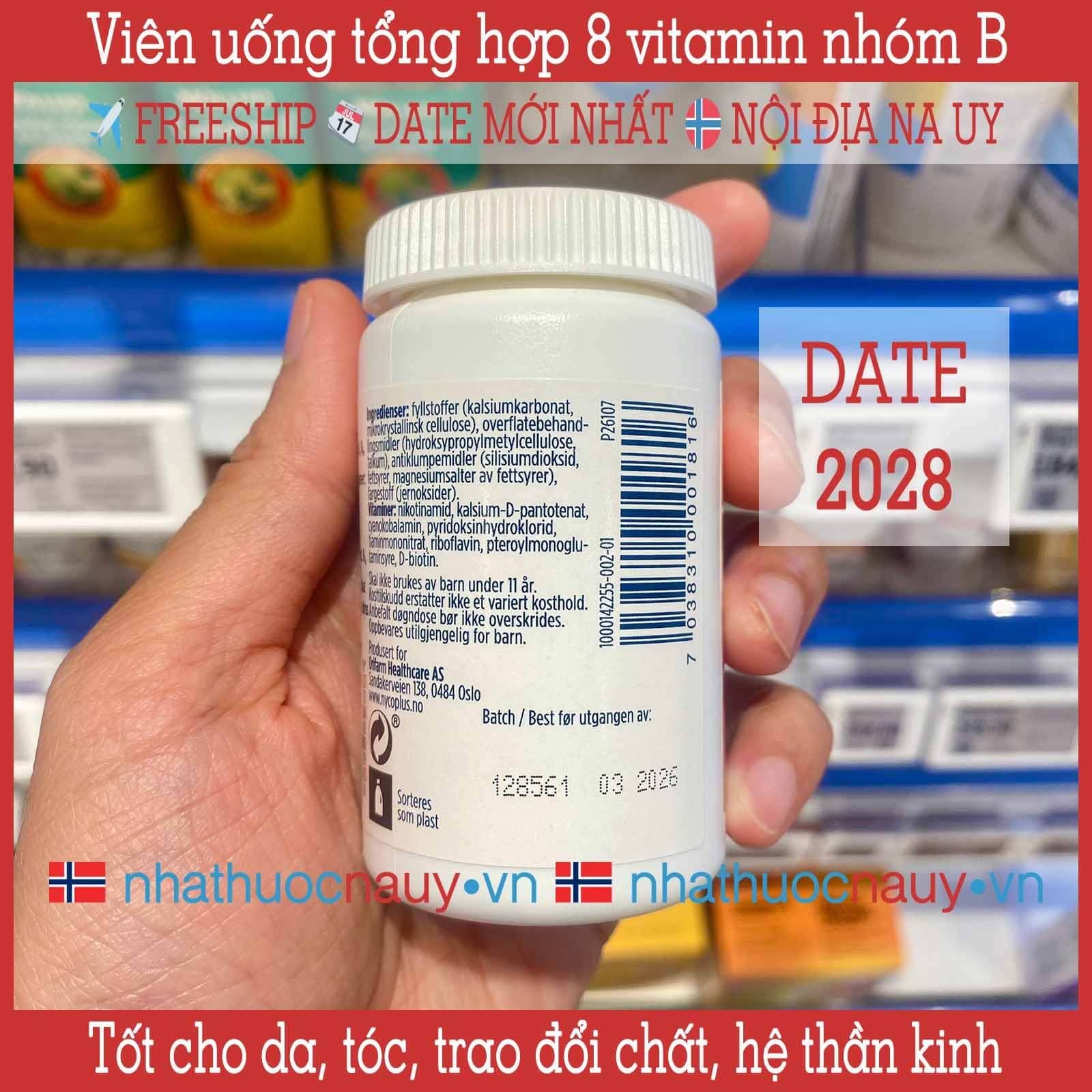  Viên uống 8 vitamin nhóm B | Nycoplus B-kompleks 