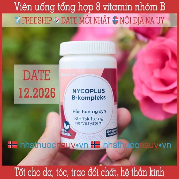Nycoplus B-kompleks | Viên uống tổng hợp 8 vitamin nhóm B nội địa NaUy