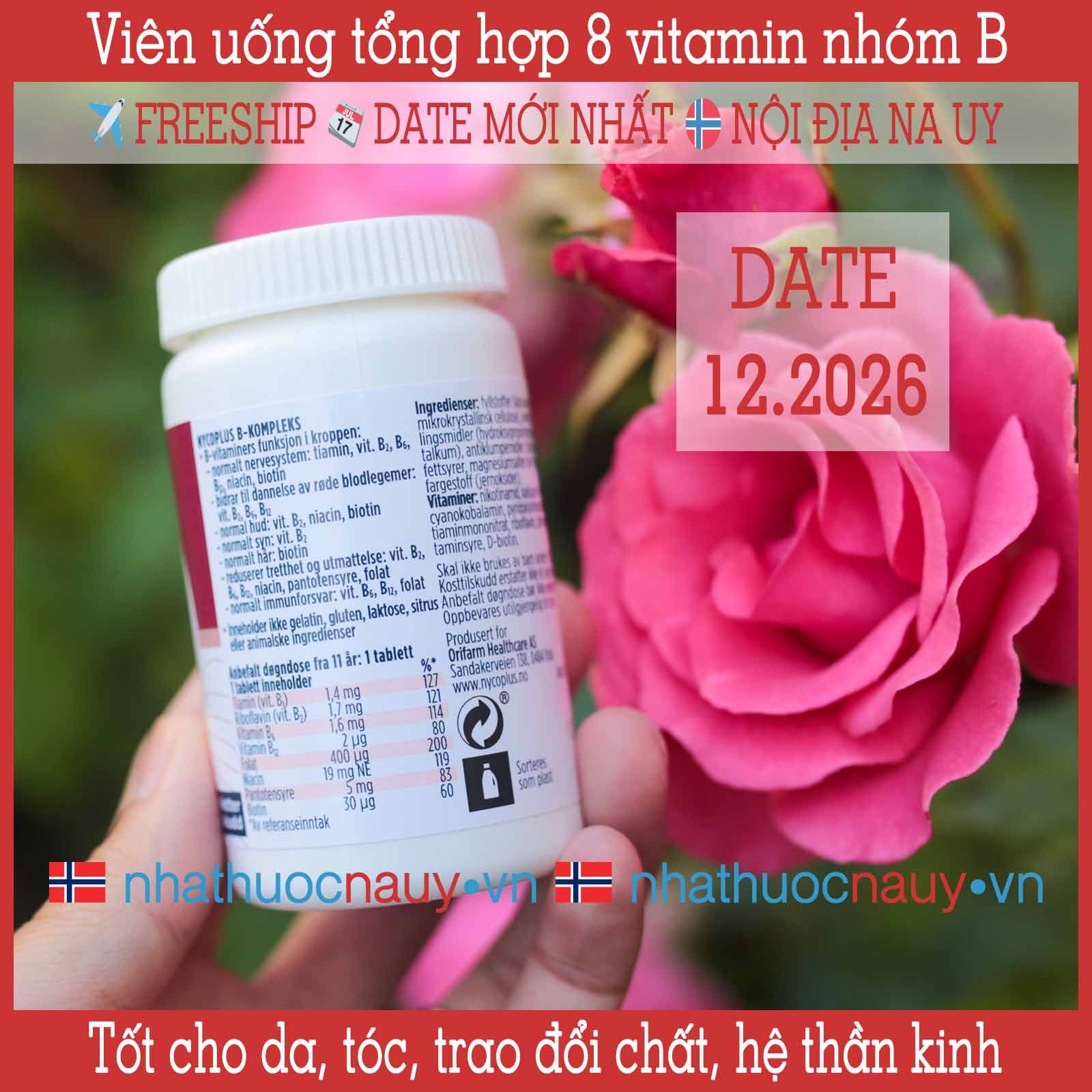  Viên uống 8 vitamin nhóm B | Nycoplus B-kompleks 