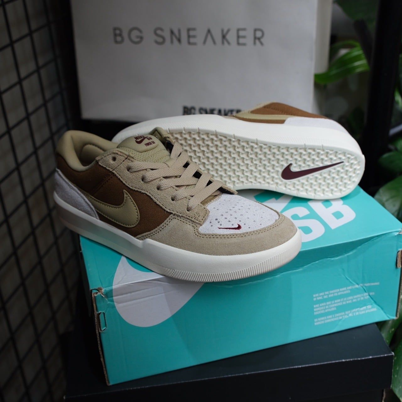  Giày Nike SB Force 58 Brown White DV5477 202 
