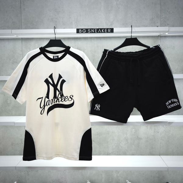  Áo thun New Era  Yankees Cream Black 12224586 