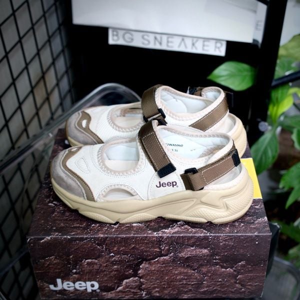  GIÀY JEEP SANDALS Brown Cream PD242WAS960 