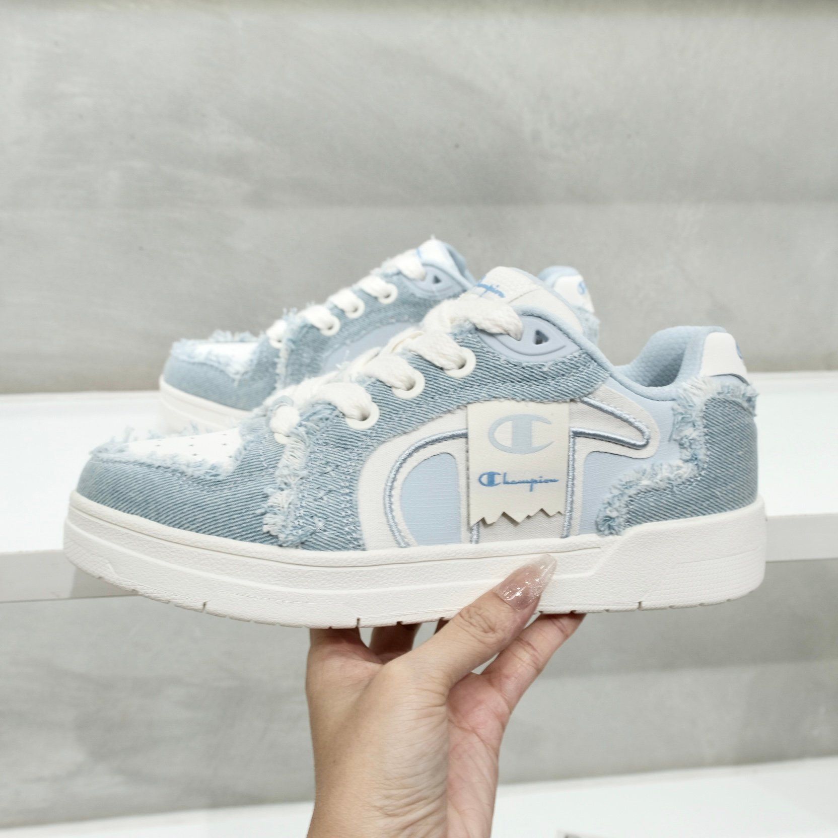  Giày Champion Low-Top Skateboard Shoes Unisex Baby Blue U5AFCTU75M2 