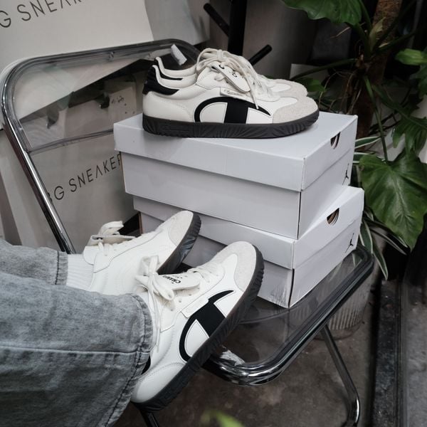  Giày Champion Essentials Champ T-Trainer ' Cream/Black ' [ U4CFCTW14U3 ] [ U5AFCTW15U3 ] 