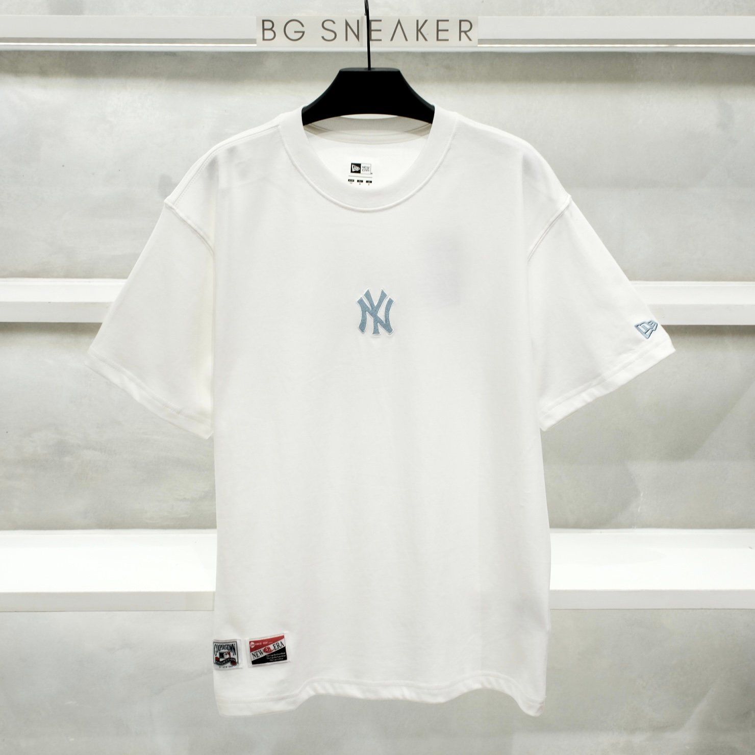  Áo Thun New Era New York Yankees White Logo Jeans Mono Blue  17784545 