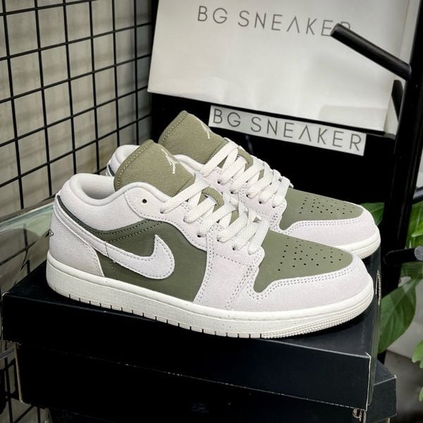  Giày Nike Air Jordan 1 Low SE Medium Olive Sail HV4089-201 