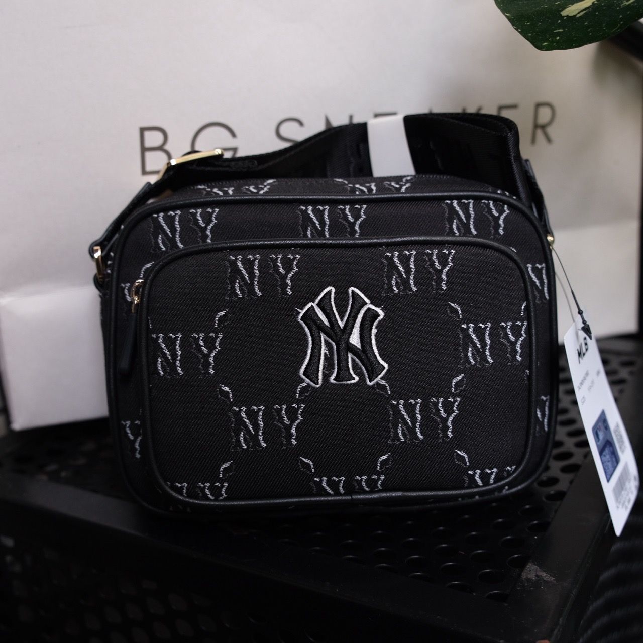  Túi MLB Monogram JQD New York Yankees Black 7ACRMDH5N-50BKS 