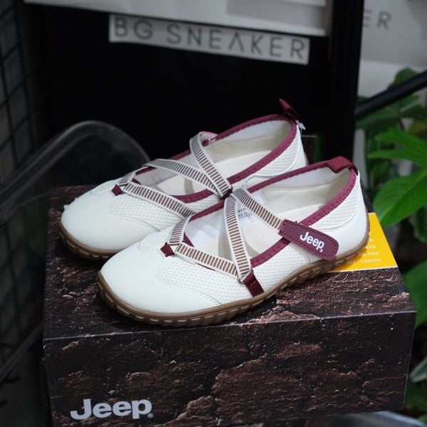  Giày Jeep Outdoor Shoes Women's Low Top Begie Red [P651W13111] 