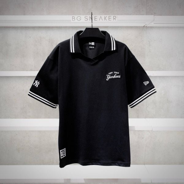  Áo Polo Jersy New Era Black basic Logo NY  19829398 