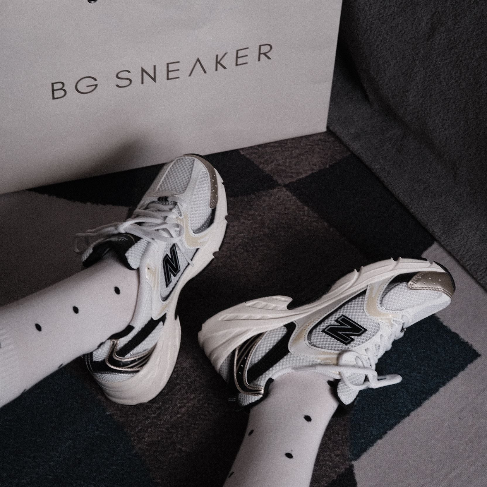  Giày New Balance 530 White Light Gold Metalic MR530TC 