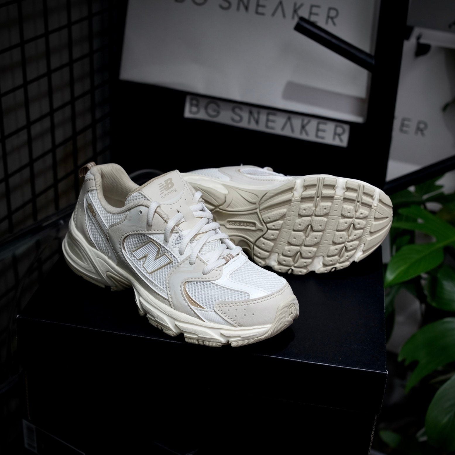 Giày New Balance 530 White Kaki Cream GR530AA 