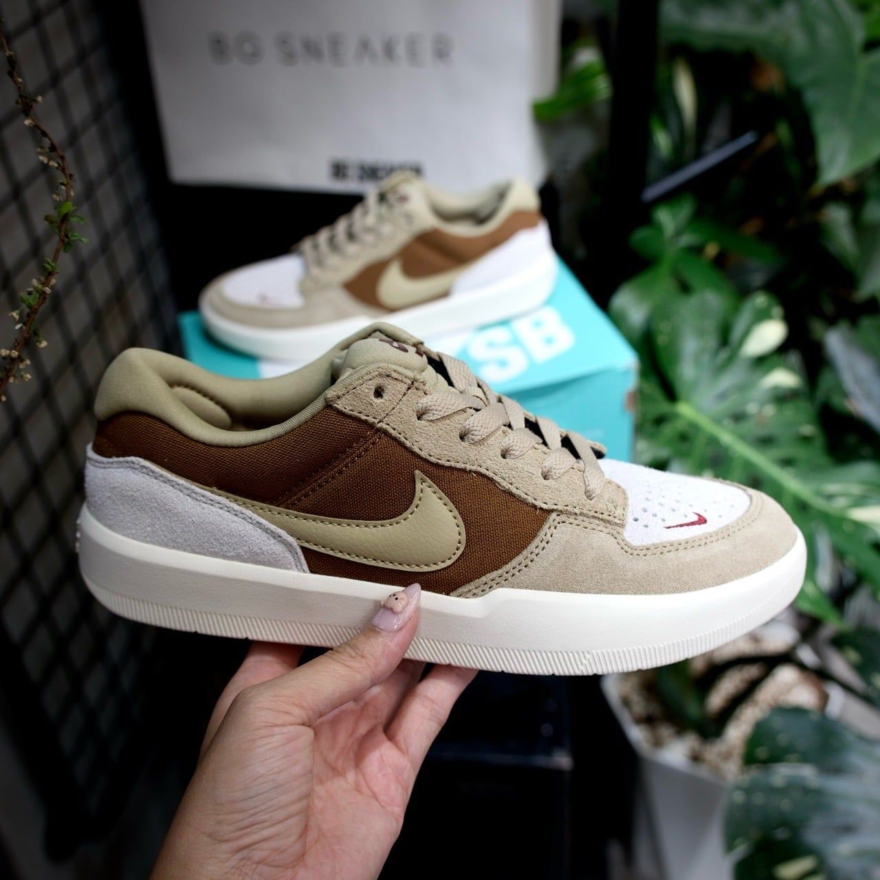  Giày Nike SB Force 58 Brown White DV5477 202 