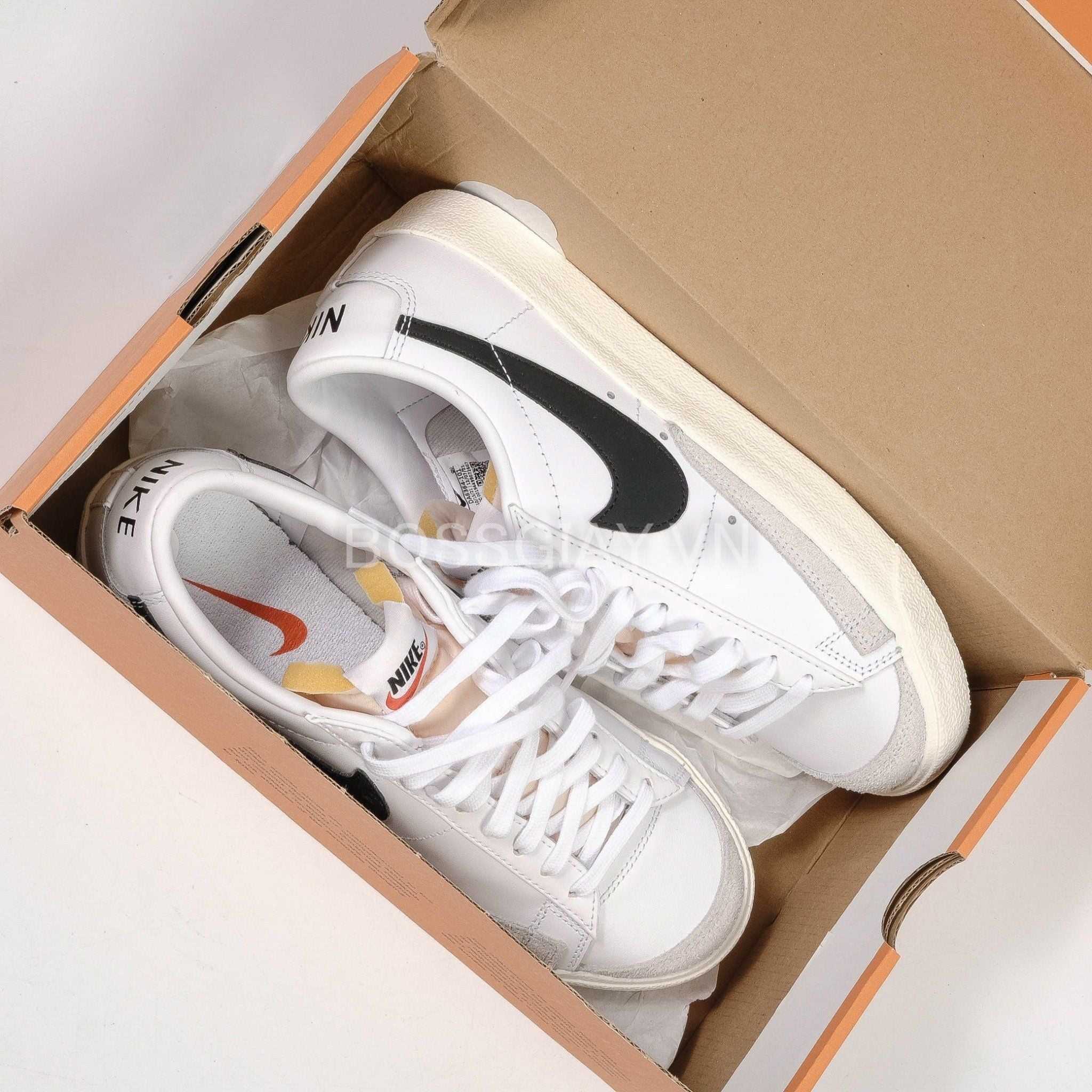  Giày  Nike Blazer Low ’77 Vintage White Black DA6364-101 