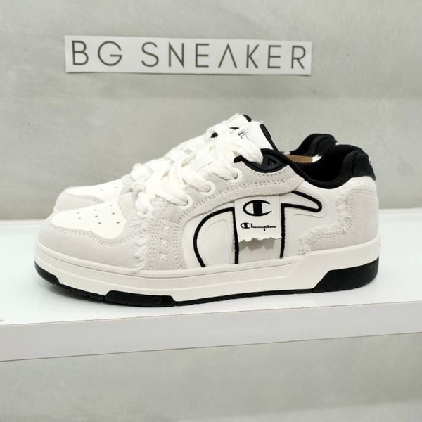  Giày Champion Low-Top Skateboard Shoes Unisex Cream Black U5AFCTU28U3 