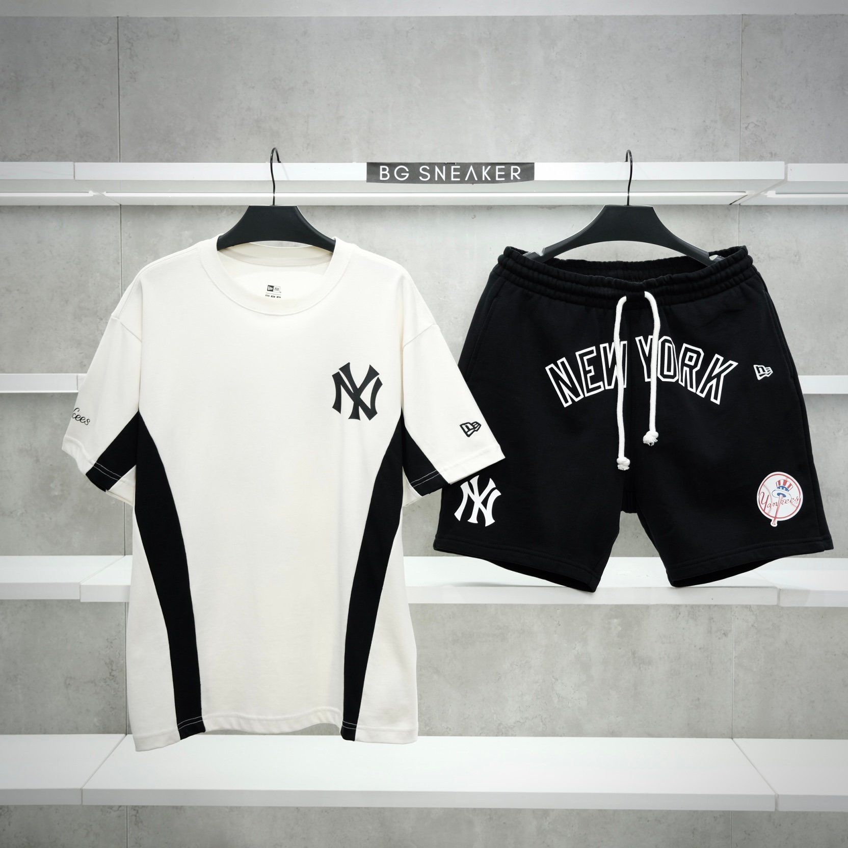  Áo thun New Era NY White Black  19228688 