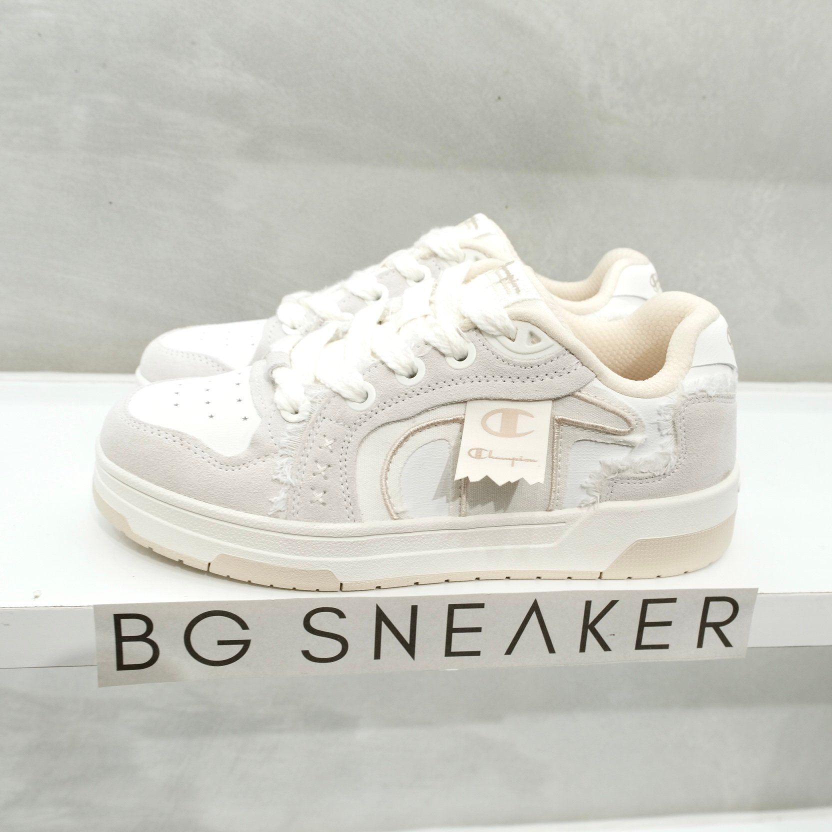  Giày Champion Low-Top Skateboard Shoes Unisex Cream Kaki U5AFCTU75F2 