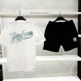  Áo Thun New Era New York Yankees White Logo Jeans Mono Blue  17784545 