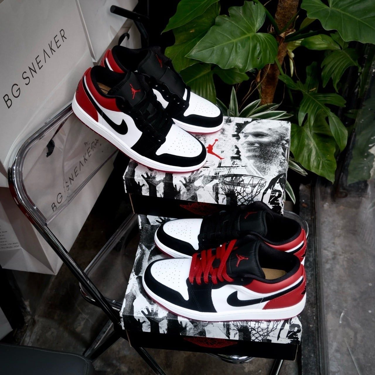  Giày Nike Air Jordan 1 Low Black Toe 2025  IB8971-106 