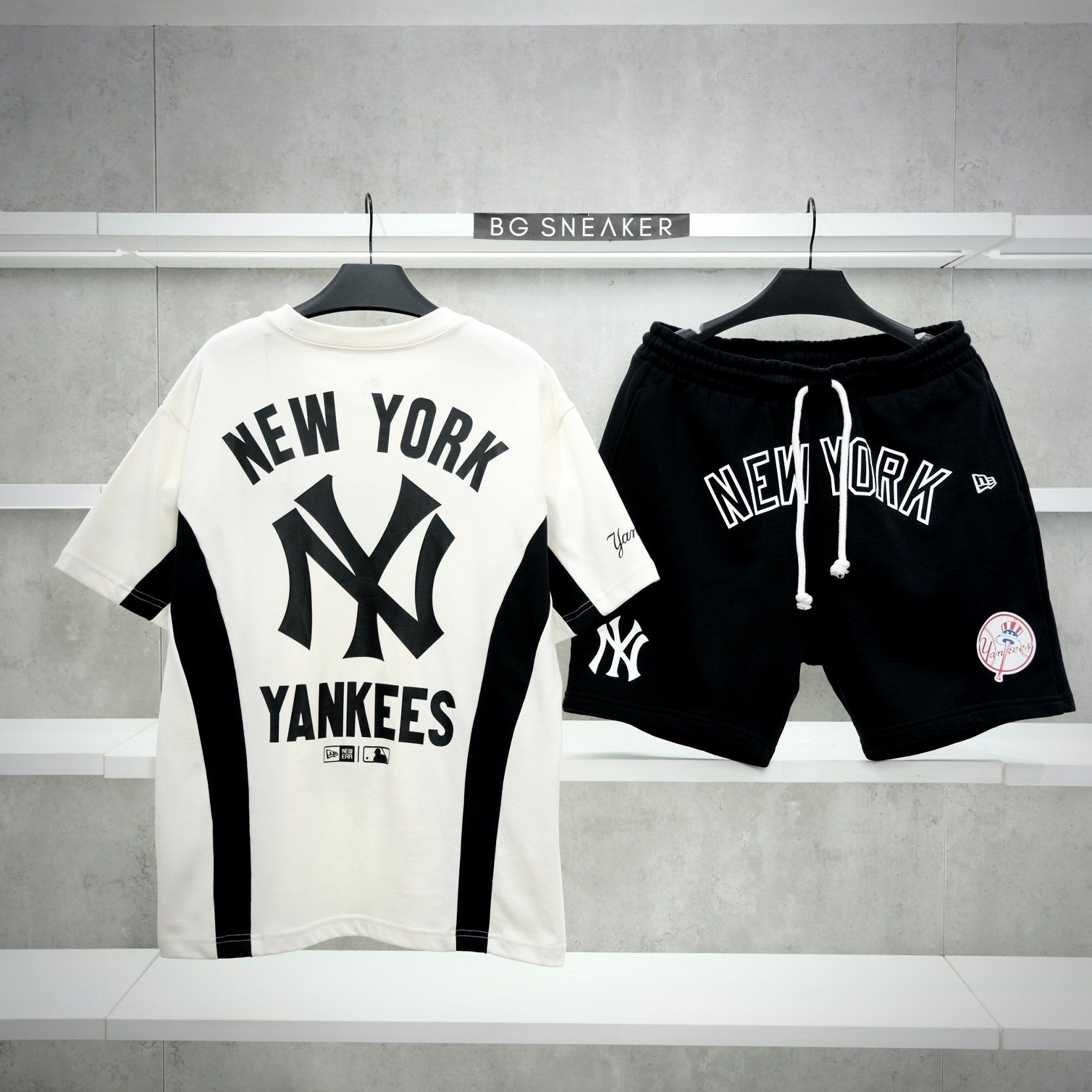  Áo thun New Era NY White Black  19228688 