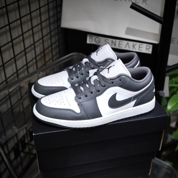  Giày Nike Air Jordan 1 Low Grey White 553558-044 