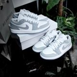  Giày Nike Jordan 1 Low White Wolf Grey DC0774-105 