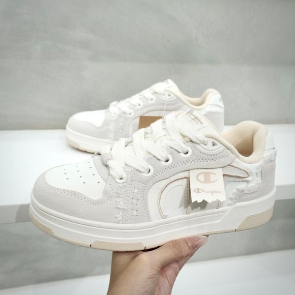  Giày Champion Low-Top Skateboard Shoes Unisex Cream Kaki U5AFCTU75F2 