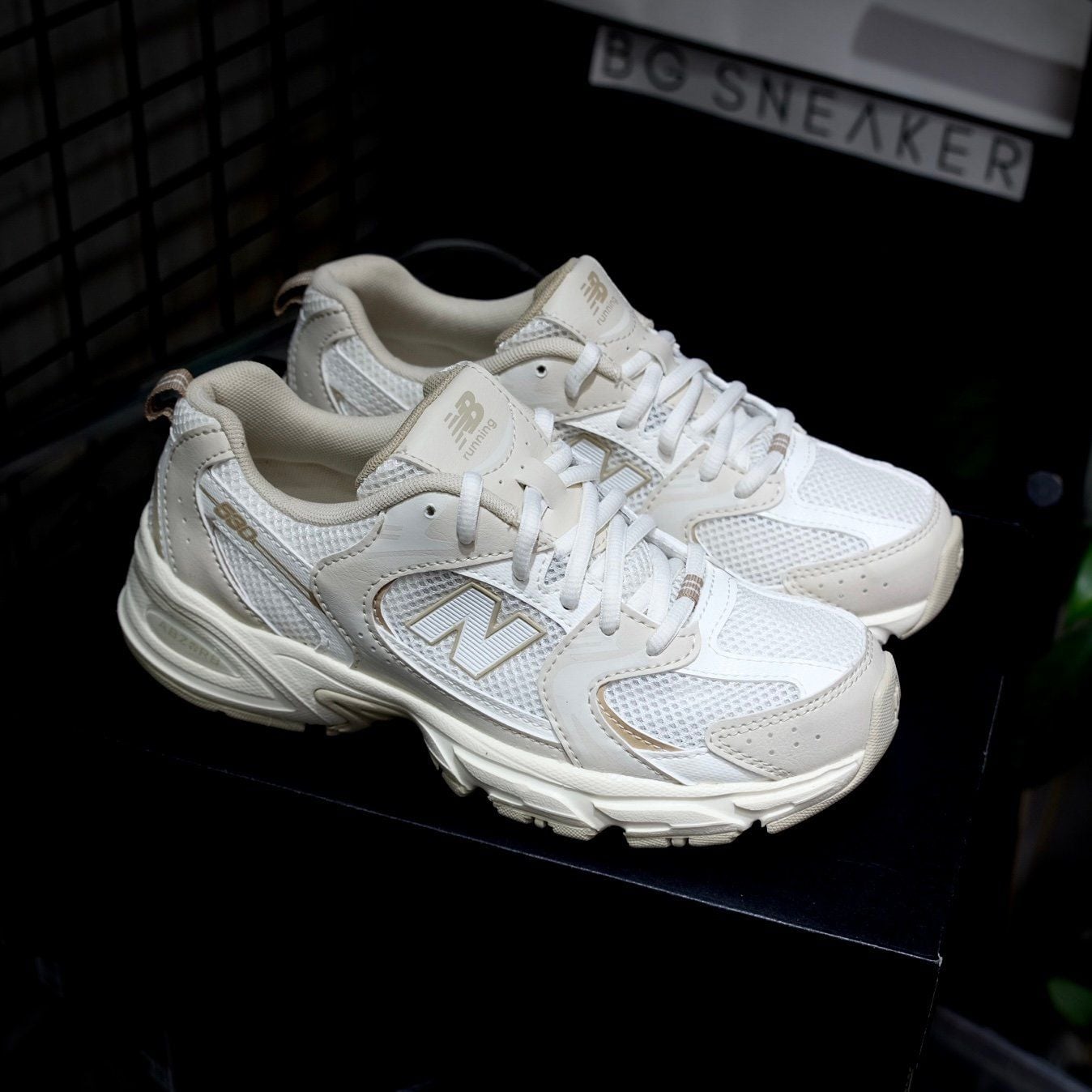  Giày New Balance 530 White Kaki Cream GR530AA 