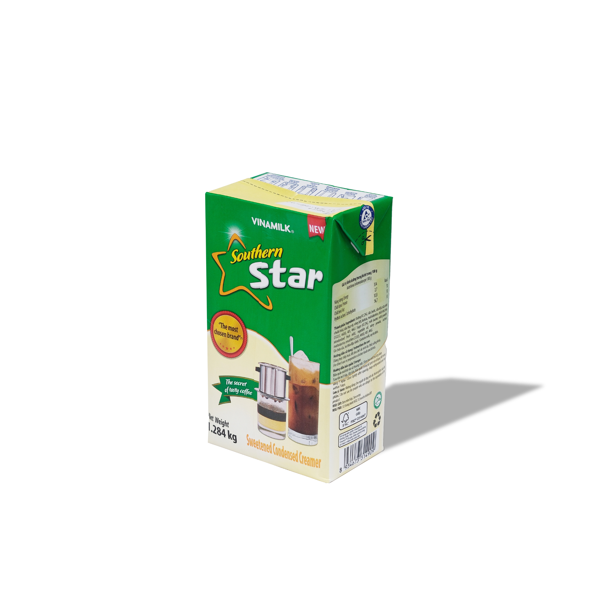  Sữa đặc Ngôi Sao Phương Nam xanh lá (1284g) 