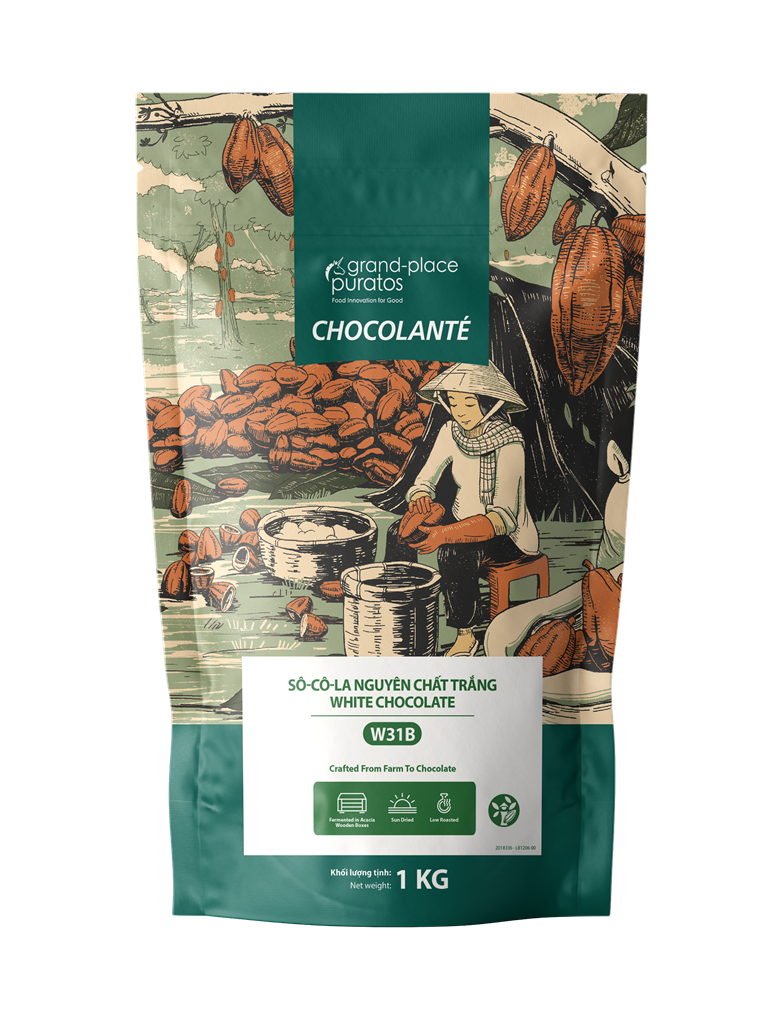 Sô-cô-la Chocolante Hạt nút Trắng 31% GPW-31B 1kg 4021182