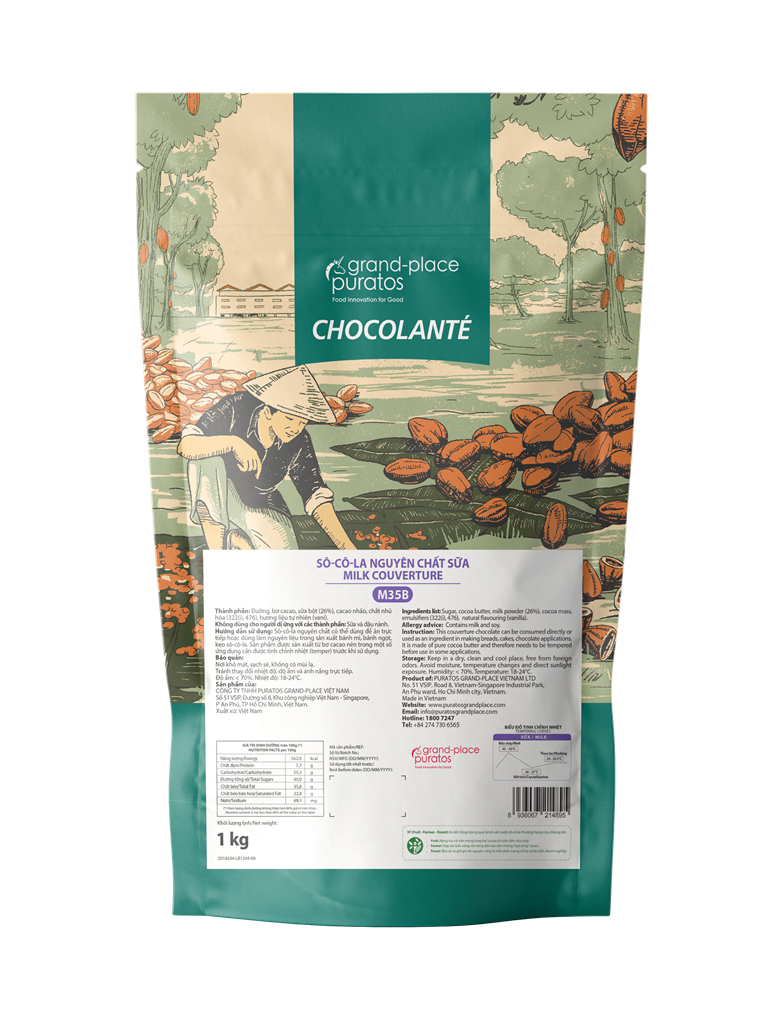 Sô-cô-la Chocolante Hạt nút Sữa 35% GPM-35B 1kg 4021119