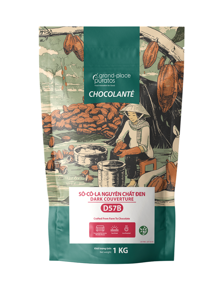 Sô-cô-la Chocolante Hạt nút Đen 57% GPD-57B 1kg 4021118