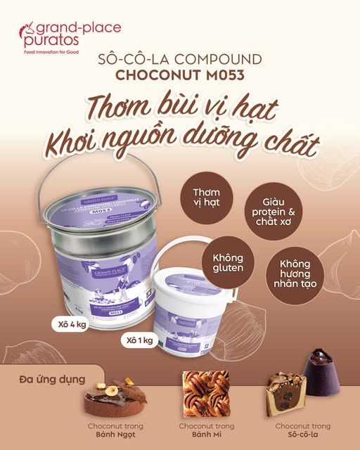 Sô-cô-la compound ChocoNut M053 3x4 KG - 4029126