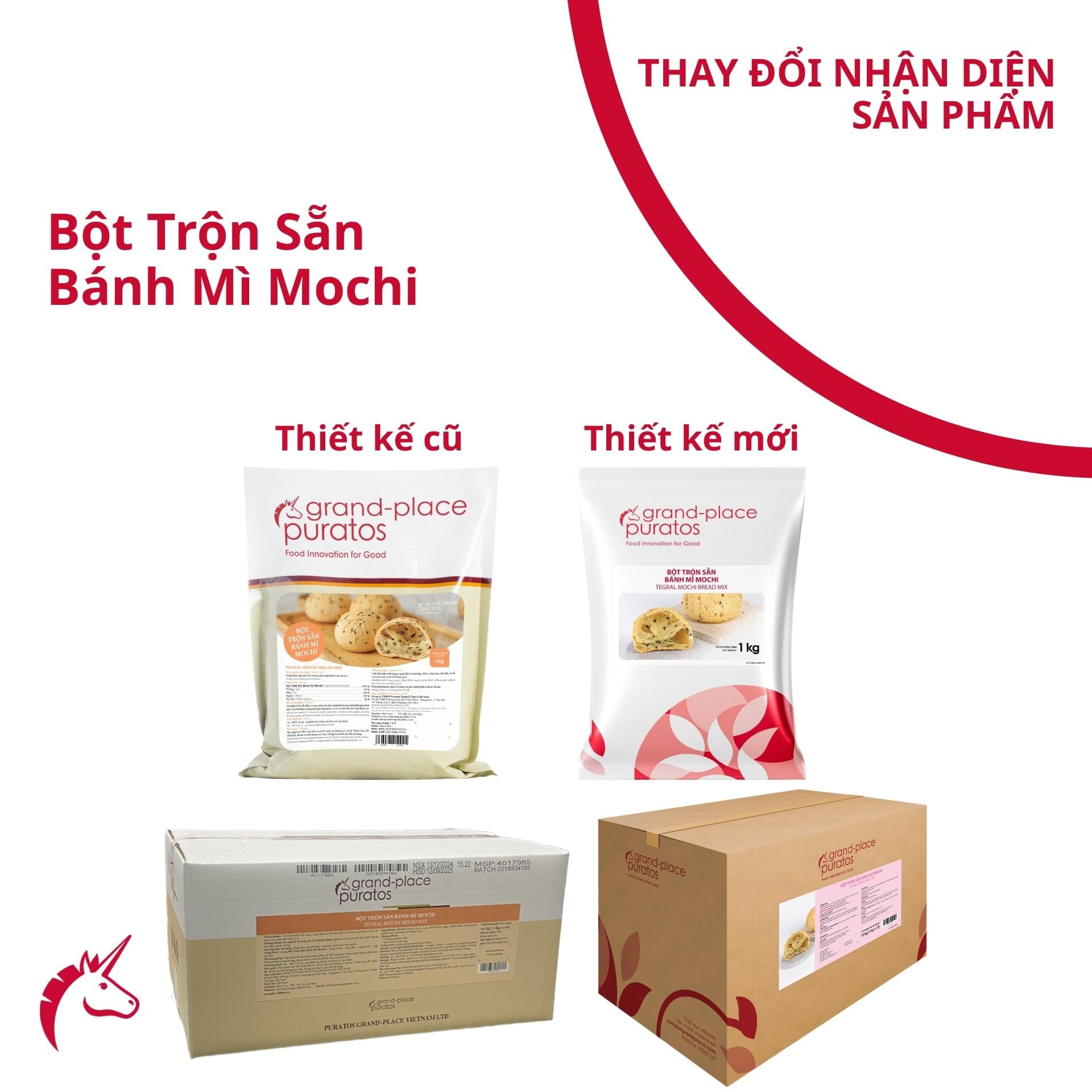 Bột trộn sẵn bánh mì Mochi  1kg - 4017985