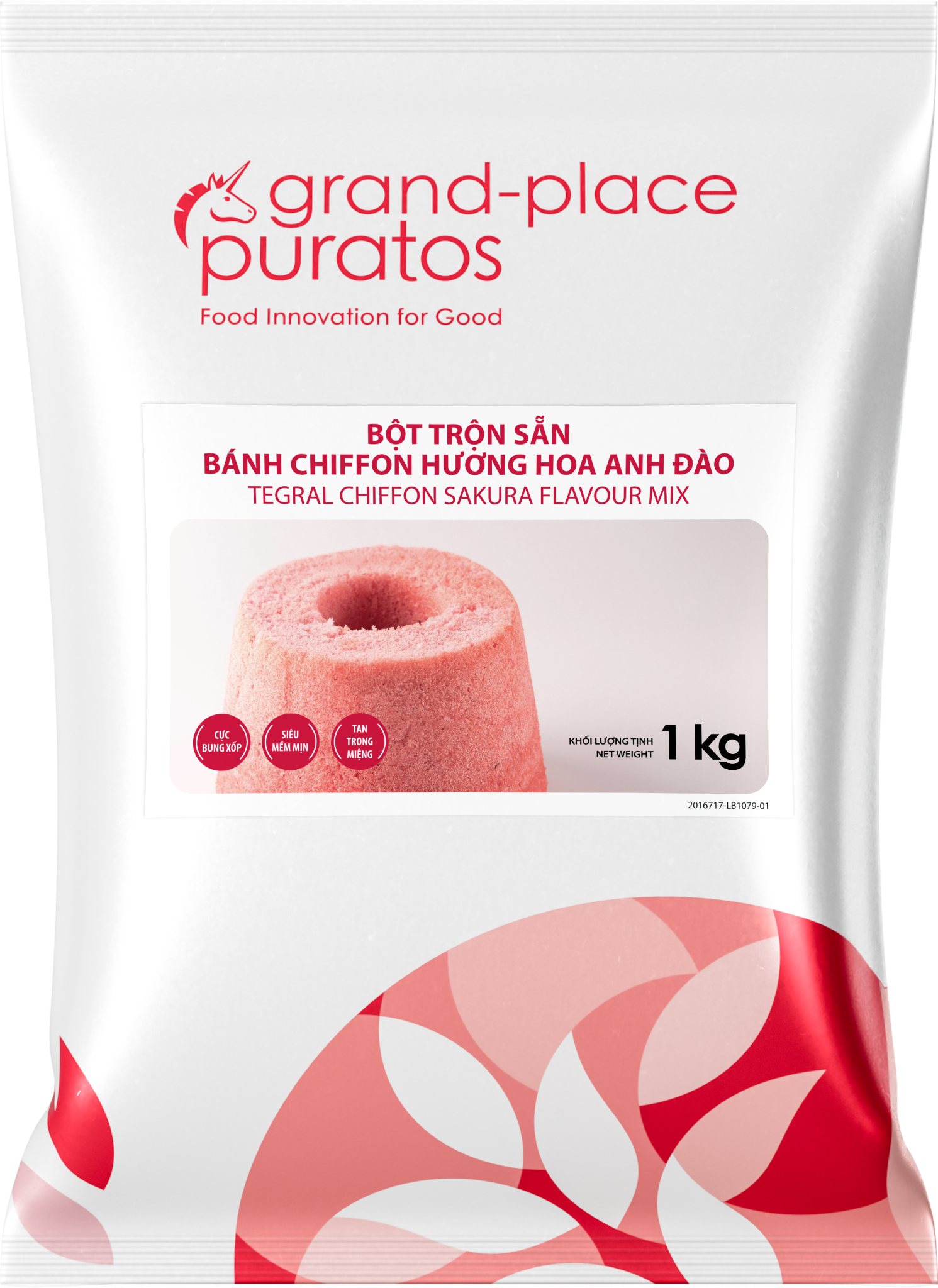 Bột Trộn Bánh Chiffon Hương Hoa Anh Đào (Sakura) 1kg - 4026208