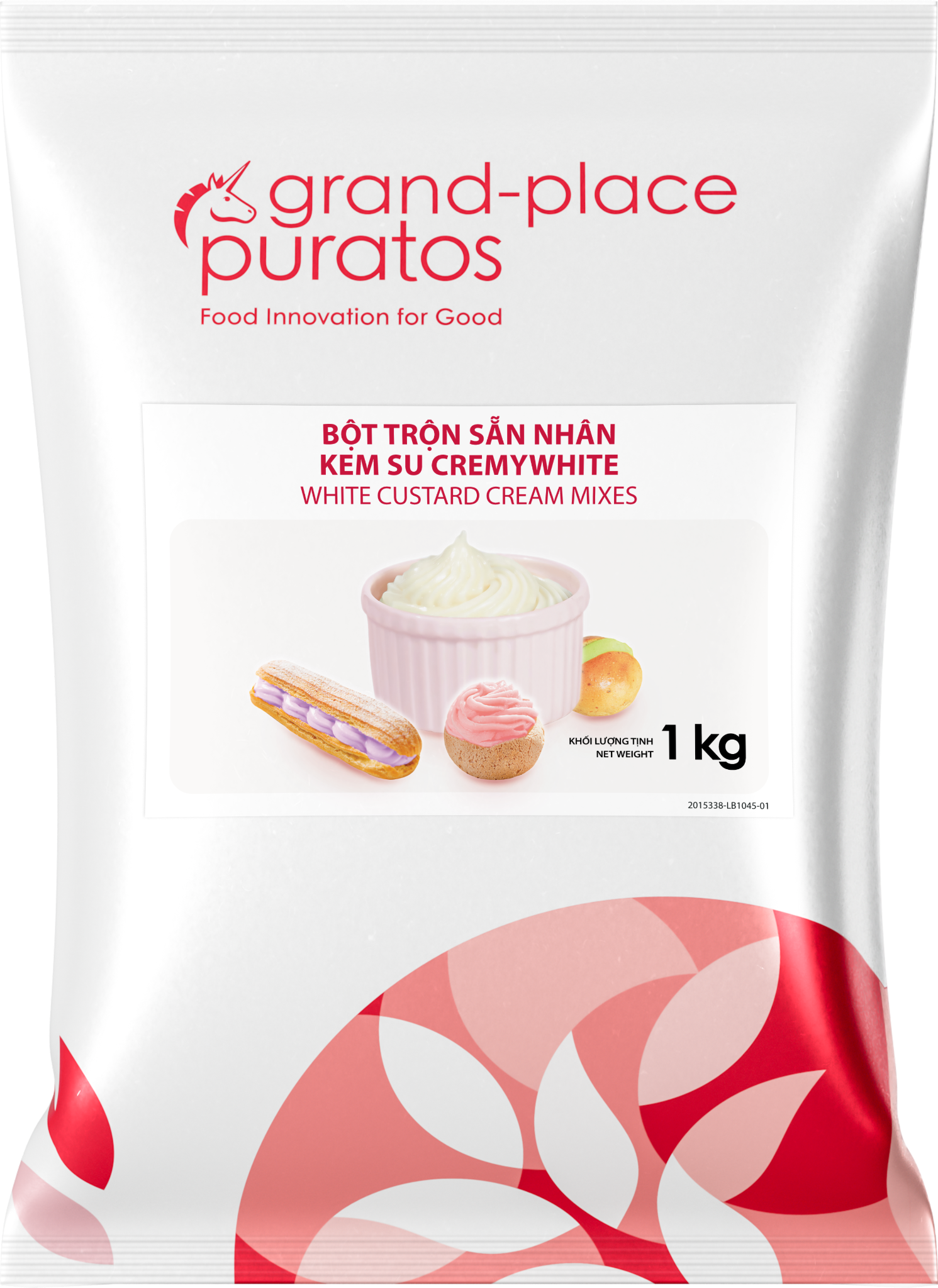 Bột trộn sẵn nhân kem su Cremywhite 1kg - 4025557