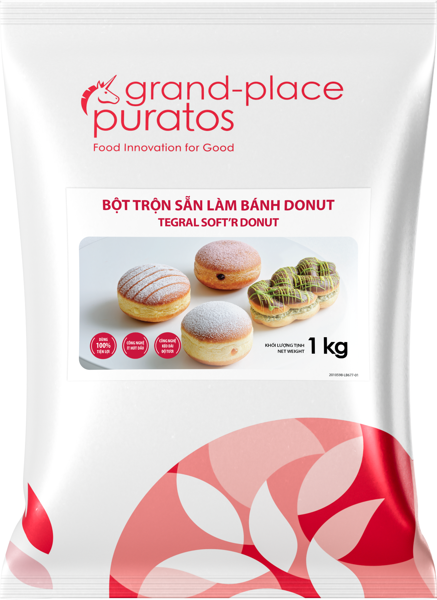 Bột trộn bánh Donut  1kg - 4017376