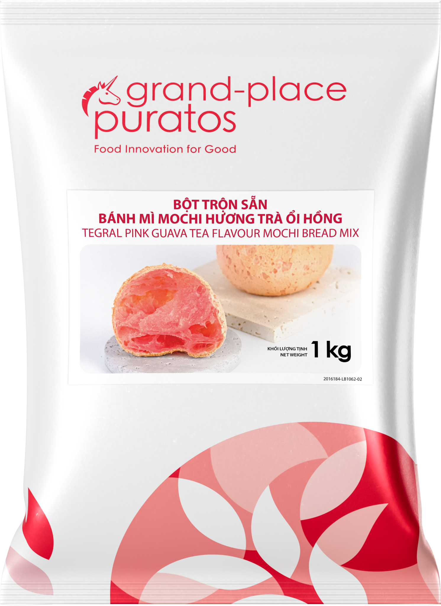 Bột trộn sẵn bánh mì Mochi hương trà ổi hồng  1kg - 4025731