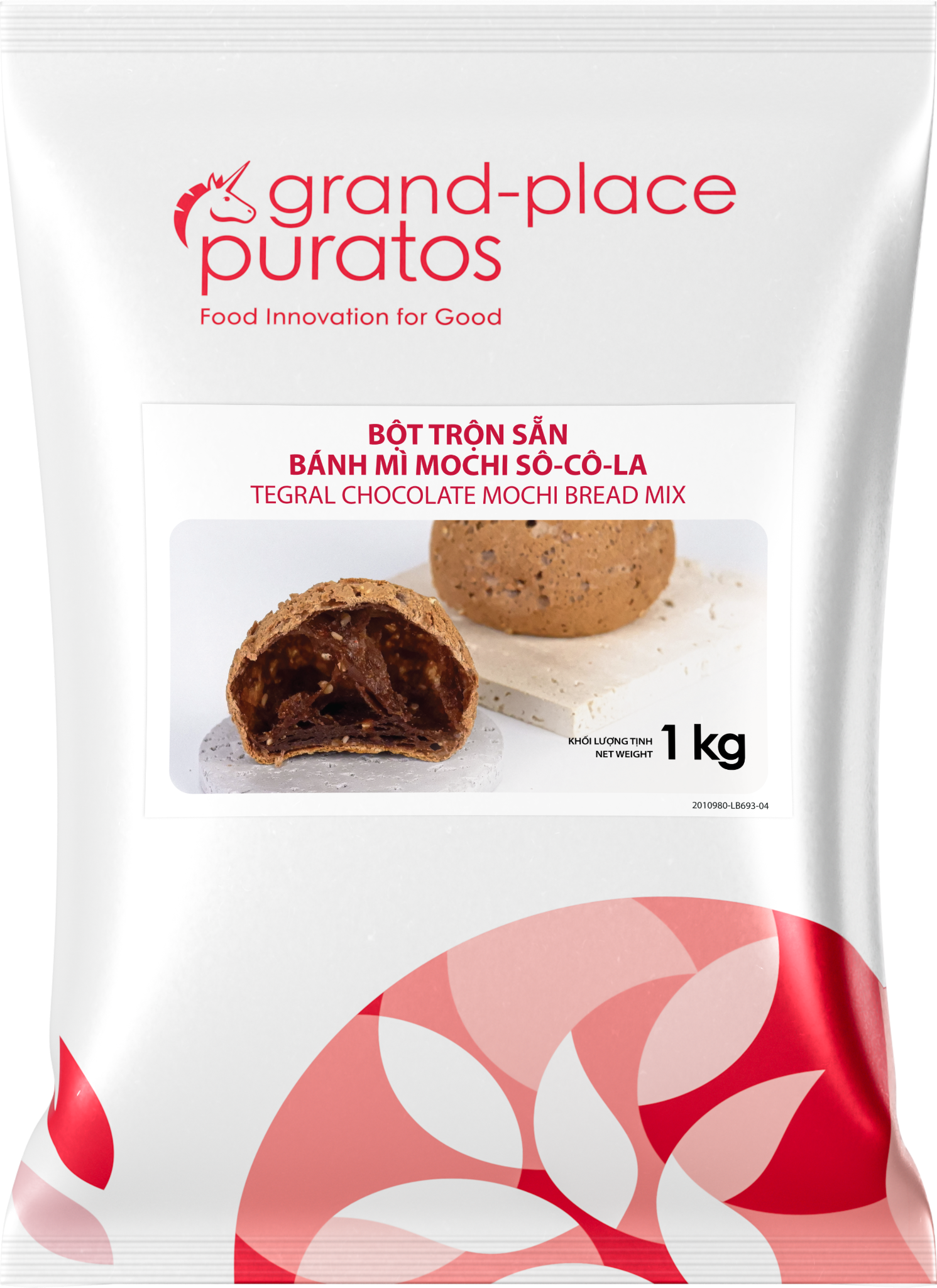 Bột trộn sẵn bánh mì Mochi sô-cô-la  1kg - 4017986
