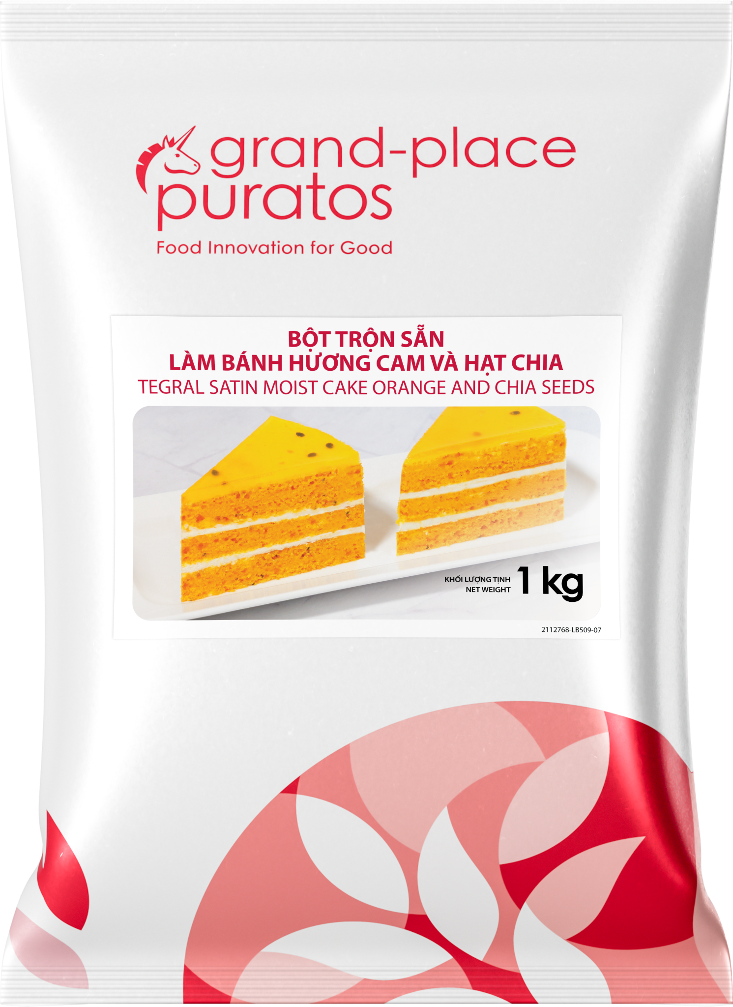 Bột trộn sẵn bánh Moist cam&hạt chia  1kg - 4116114